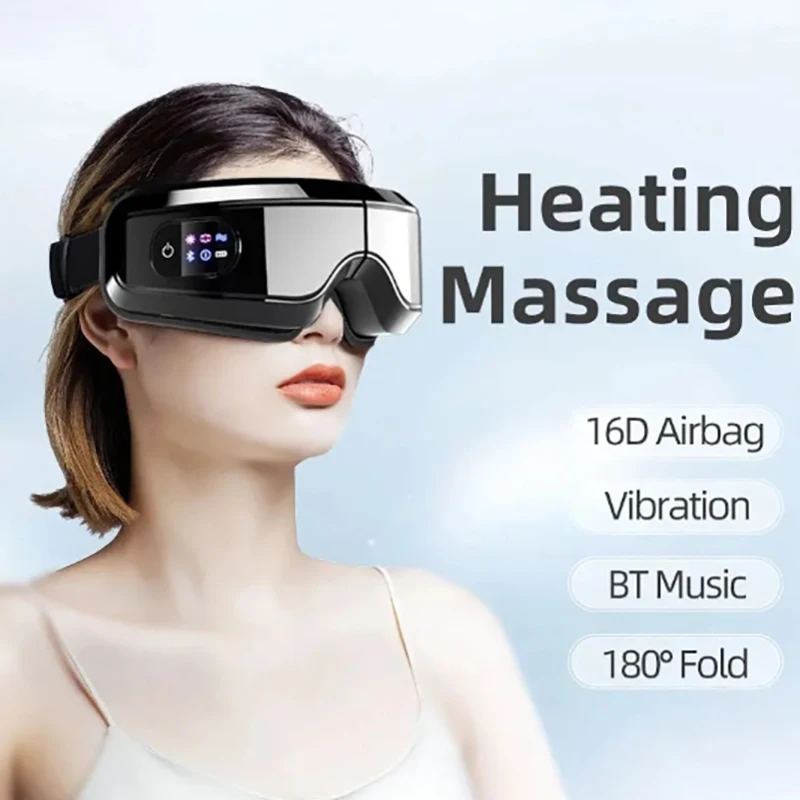 Smart Eye Massager To Improve Sleep Heating Eye Mask Massage With Music, Relieve Migraine Dry Eyes, Dark Circles Fatigue pg 2404g6 smart vibration eye massager eye mask instrumen heating relieves fatigue and dark circles improve sleep white