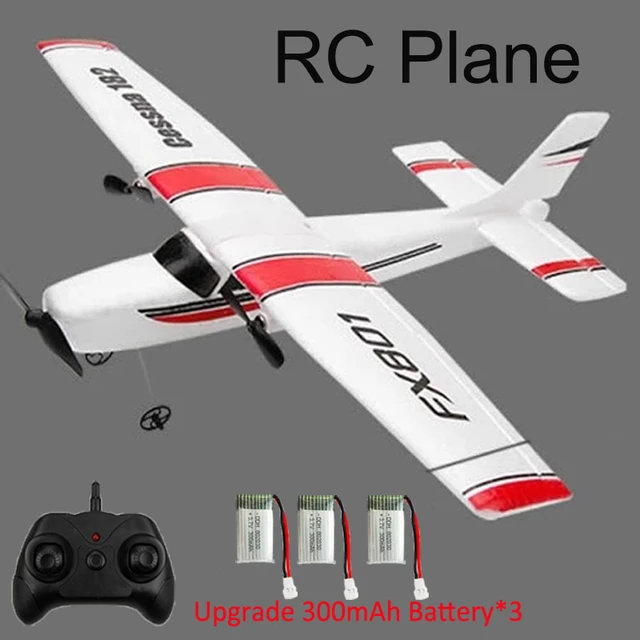 Avião de controle remoto com asas fixas, avião elétrico RC, espuma Epp, DIY  Flight Toys, Built-in Gyro, 2.4GHz, 2CH - AliExpress