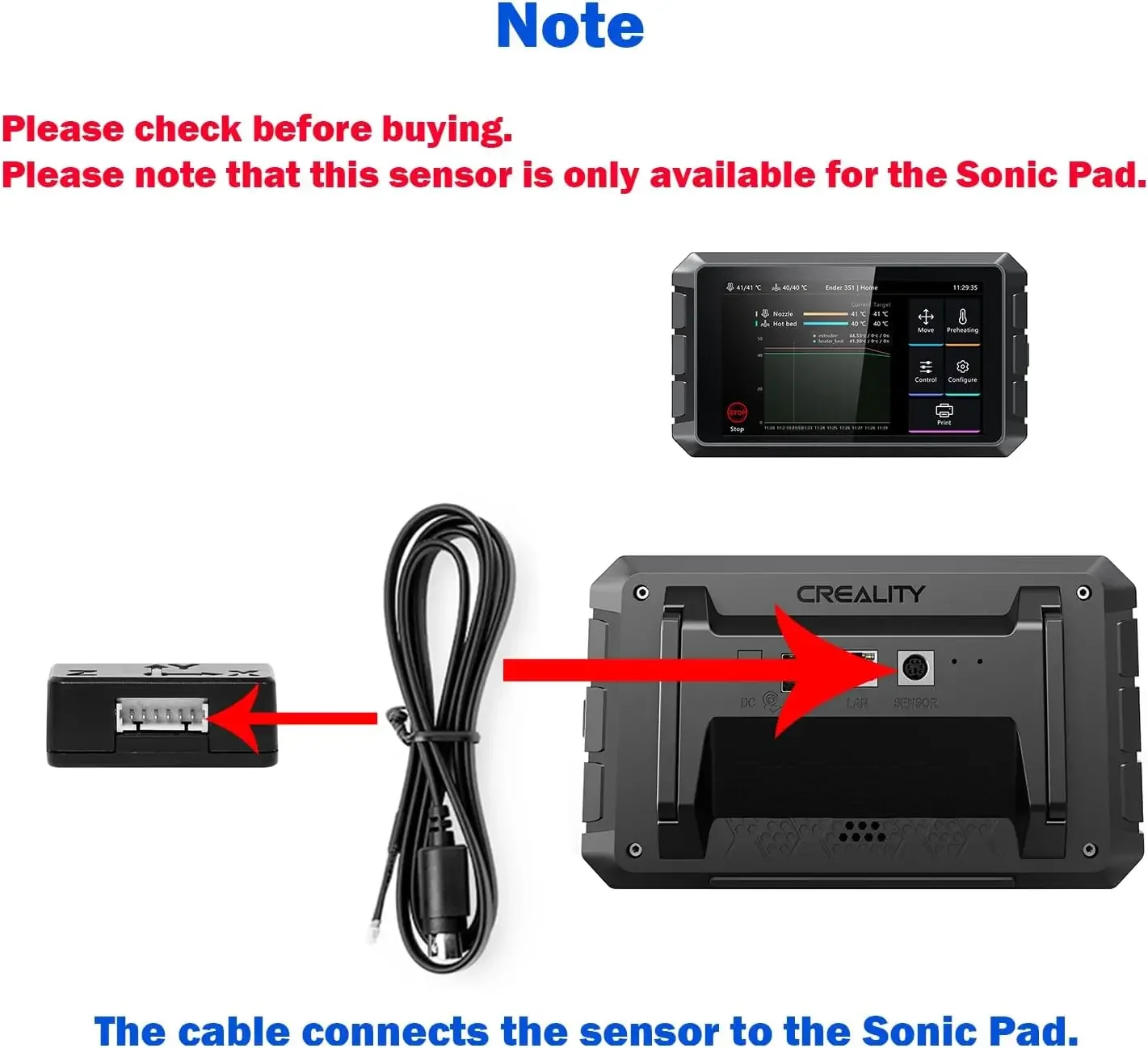 ADXL345 Vibration Sensor For Creality Sonic Pad & Smart Pad - Reduces Ringing In 3D Prints
