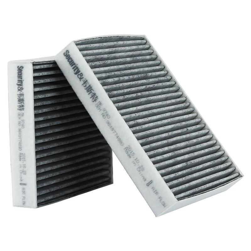 Air filter For CITROEN C3 2,3 C4 CACTUS 1.2 1.5 1.6 DS3 SA_ Peugeot 2008 1 207 207SW 208 MK9740 Activated Carbon Cabin Filter CU21000-2