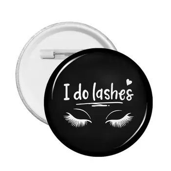 PVC 속눈썹 메이크업 아티스트 Cosmetologists 소프트 버튼 핀 참신 배지 아이 핀 브로치 모자 애니메이션 액세서리