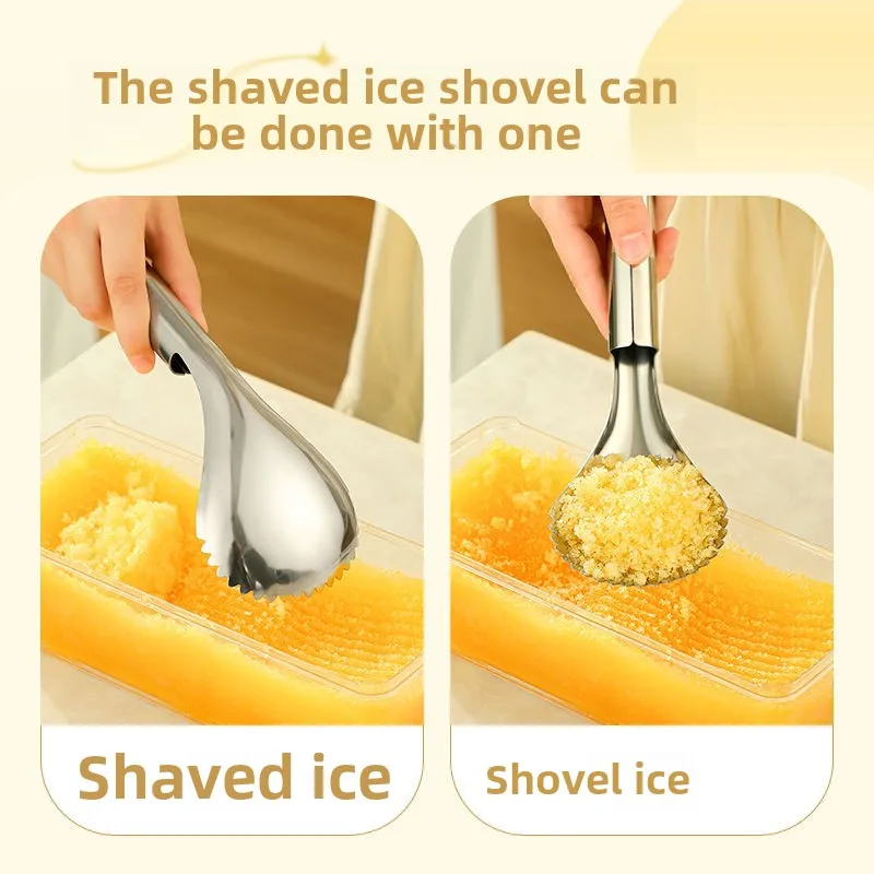 Manual shaved ice machine household small cotton mini glutinous rice commercial stall smoothie spoon tool large snowflake cheese