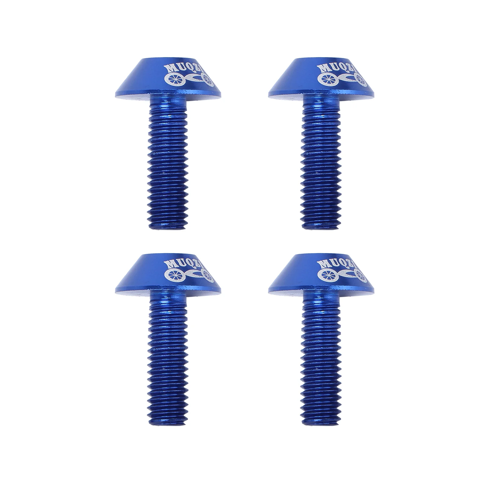 

4pcs Mountain Bike Brake Screw Aluminum Alloy Foldable Cycling V Brake Bolts (Blue)