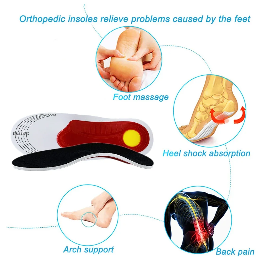 Premium Orthotic Insoles High Arch Support Gel Pad 3D Flat Feet