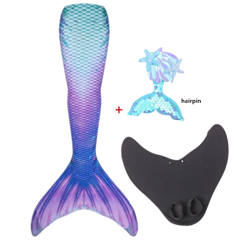 Girls Little Mermaid Tails Add Monofin Swimming Tail For Kids Adults Summer Dress Swimmable Suit Mermaid Costume mermaid costume kids girls dress