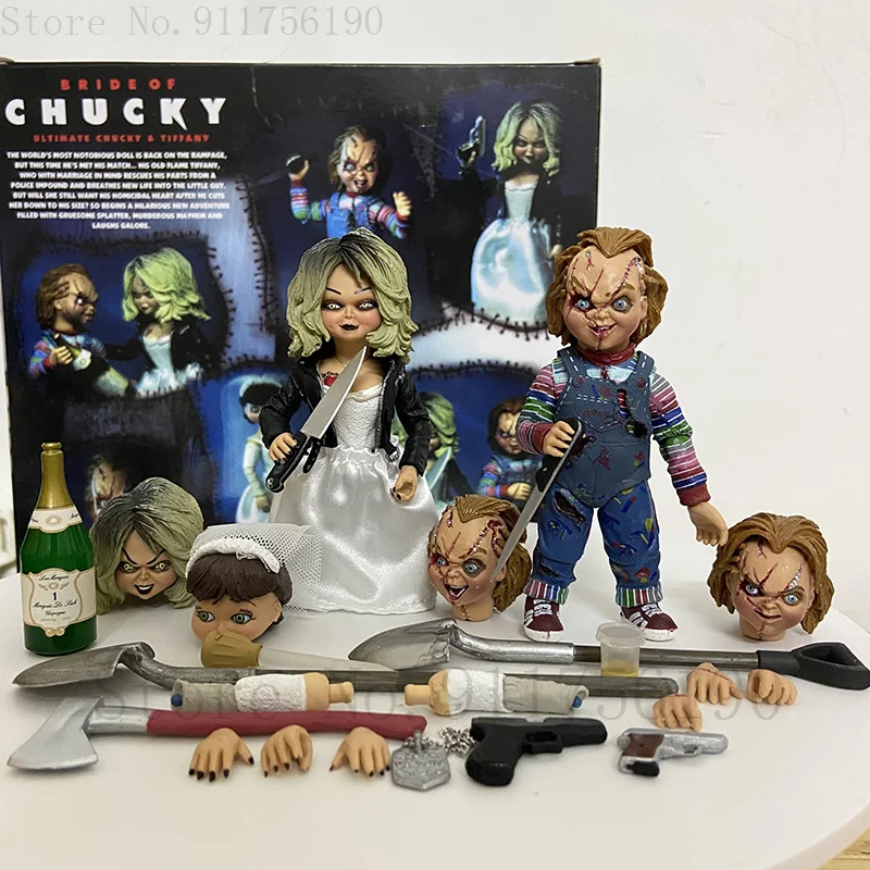 [レア]NECA製 CHUCKY & TIFFANYフィギュア　チャッキーの花嫁 Amazon.co.jp: ネカ チャイルド・プレイ チャッキーの花嫁