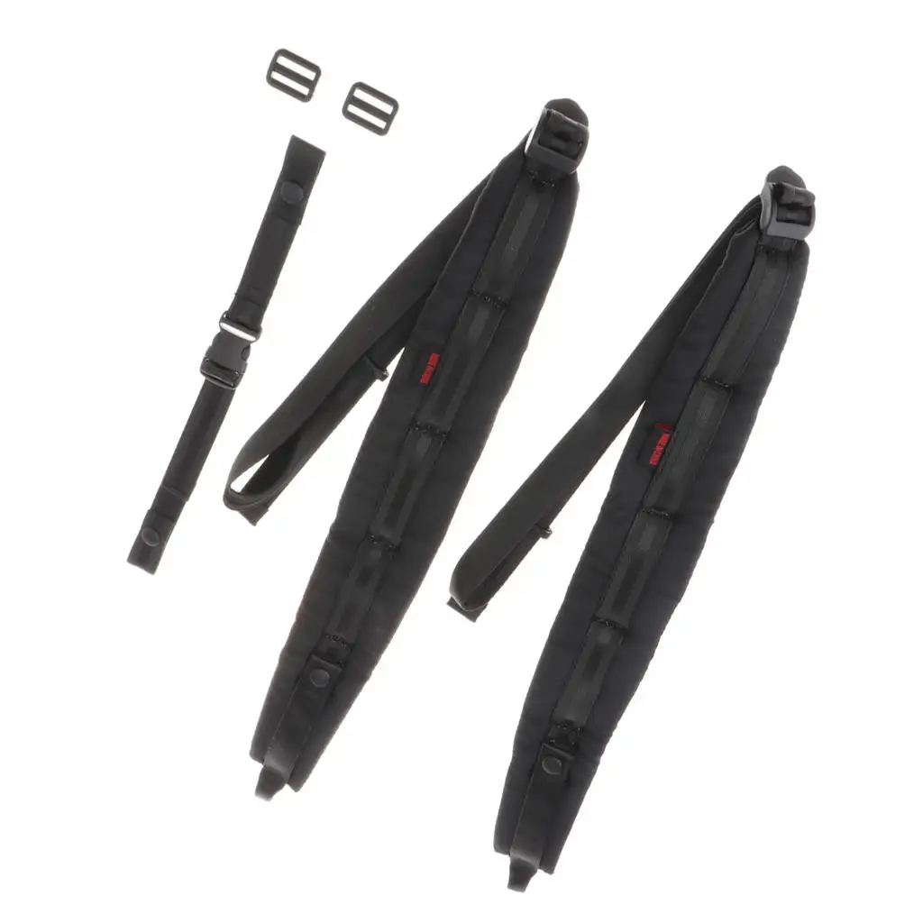 Set Of 2 Adjustable Accordion Strap PU Leather Accordion Shoulder Straps Straps for 16-120 Bass Black accordion shoulder strap