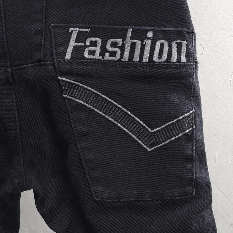 Street Fashion Men's Jeans Vintage Black Elastic Tight Split Jeans Men's Designer Vintage Denim Pants Hombre