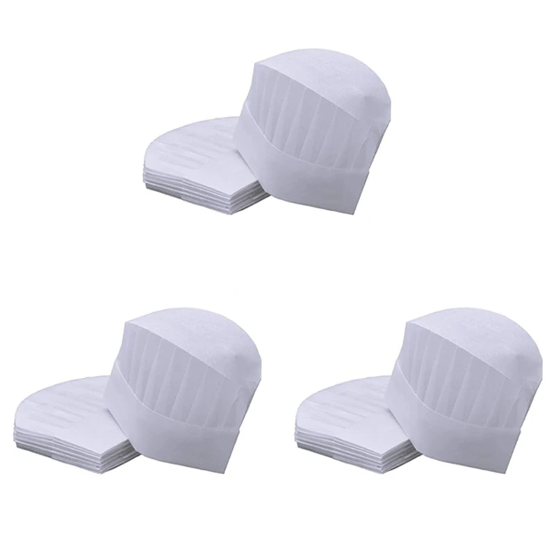 

75 Packs of Disposable Chef Hat SMS 100% Non-Woven Kitchen Cooking Hats Cap Party Baking