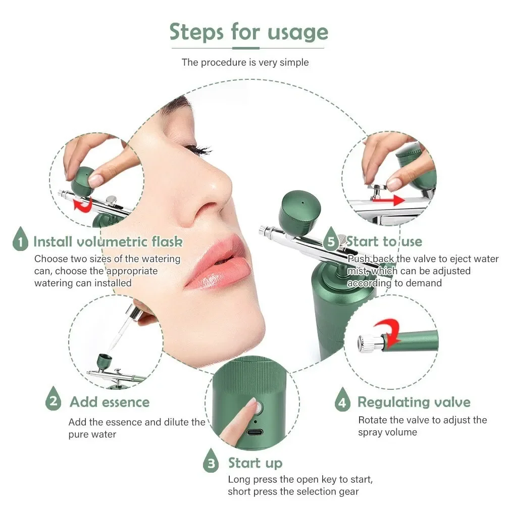Airbrush Makeup Mini Airbrush Kit Hair Dye USB Multi-Function Spray Barber Machine Cake Pastry Painting Spray