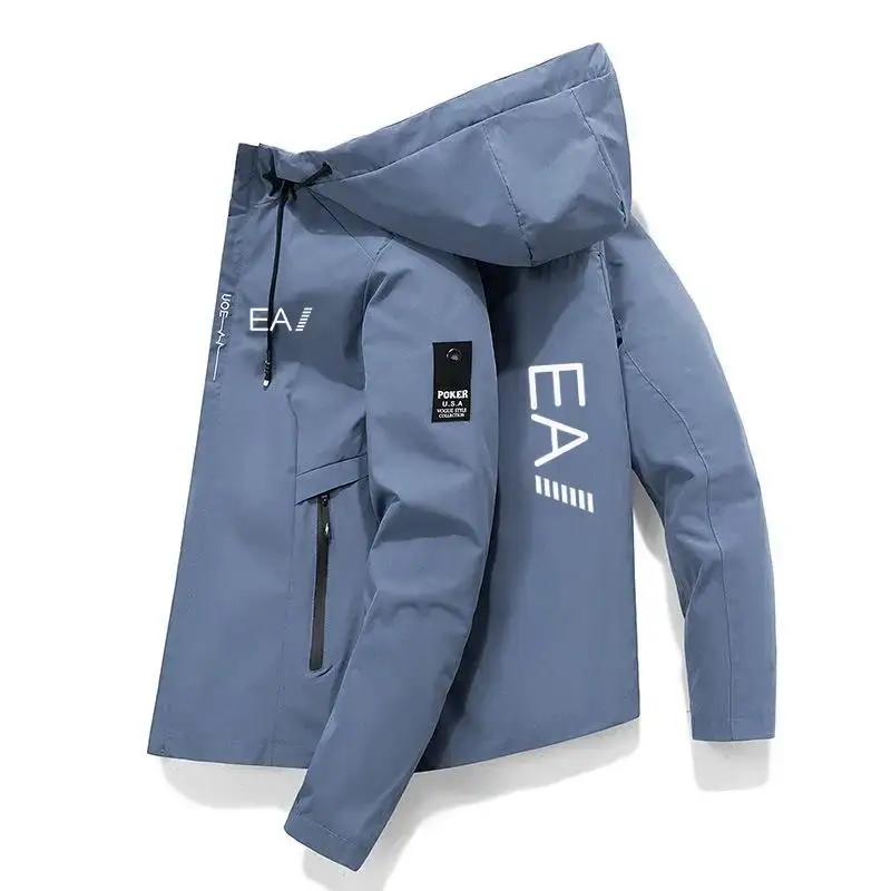 2024. New Spring And Autumn Brand Men's Windproof Zipper Jacket Casual High Quality Hooded Baseball Jacket Outdoor Sports Jacket