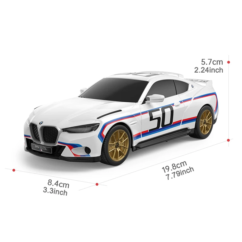 ライセンスRCラスタアソート　BMW Rastar-bmw 3.0 csl mパワーRCカー,2.4g,車のおもちゃモデル,LED