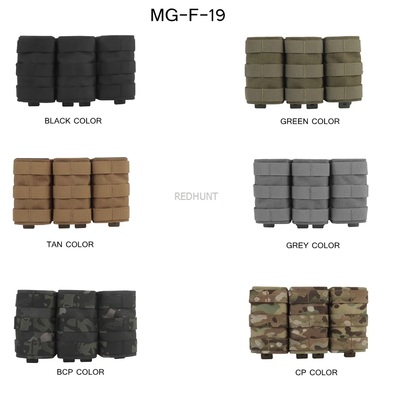 Molle Combat Bag Vest Mag Pouch Pack Fast Cartridges Clip Ammunition Carrier Ammo Holder Tactical Mag 7.62 Triple Magazine Pouch 4