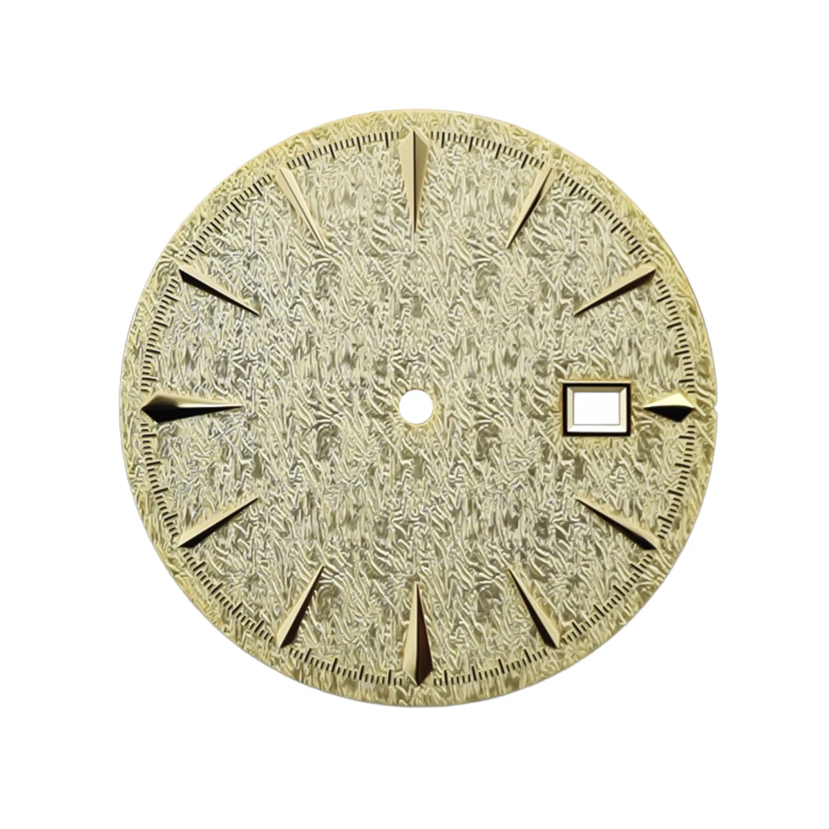 Elegant 35mm DIY Mechanical Single Calendar Watch Face with 3D Nail Details