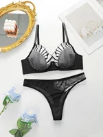 Ensemble de Lingerie de haute qualité, nouveau Design, avec ligne papillon Sexy, maille, sous-vêtements pour femmes, soutien-gorge Push Up, 2 pièces, YS2417 4