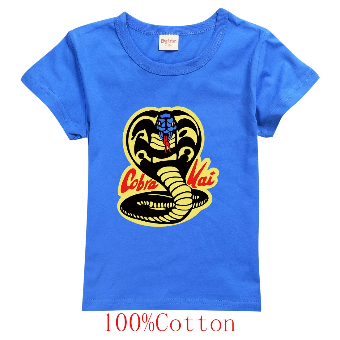 تي شيرت صيفي للأطفال مطبوع عليه كوبرا كاي