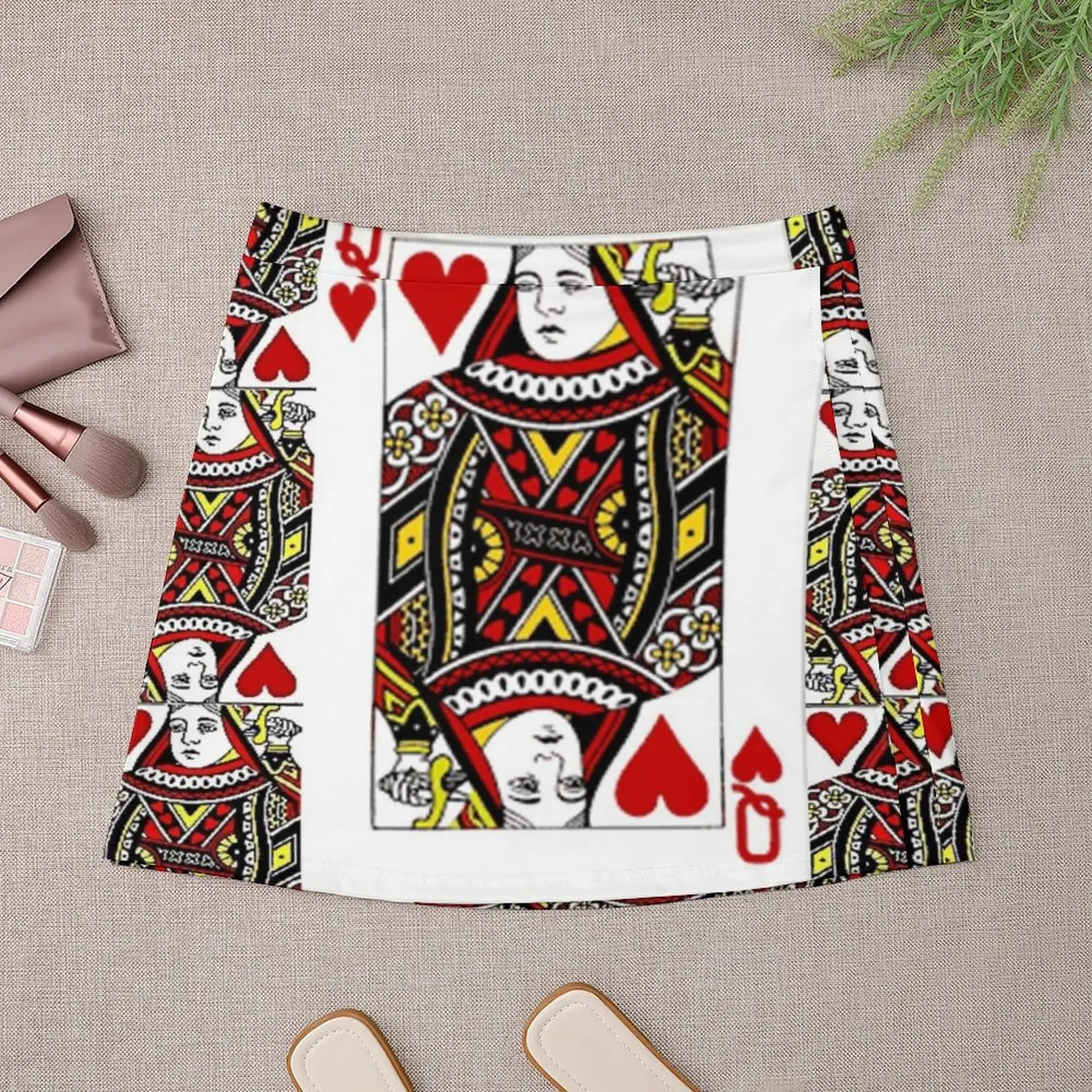 QUEEN OF HEARTS PLAYING CARDS ARTWORK Mini Skirt skirt skirt new in clothes 3