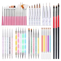5/20Pcs Nail Art Brush Design Tip Painting Drawing Carving Dotting Pen Professional Nail Brushes Set Nail Art Manicure Tools New 1