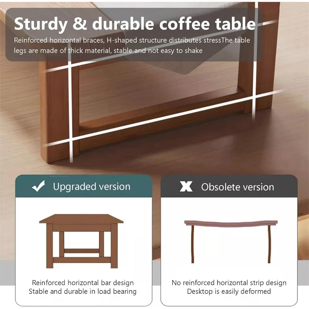 Folding Coffee Table,Foldable Floor Table Low Table,Solid Wood Tea Table,Tatami Table Collapsible Coffee Table for Sitting On Th 3
