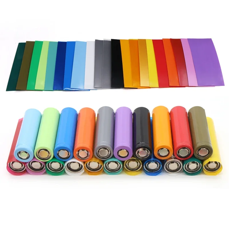 20/50/100/500pcs 18650 Lipo Battery Wrap PVC Heat Shrink Tube Precut Width 29.5mm x 72mm Insulated Film Protect Case Pack Sleeve