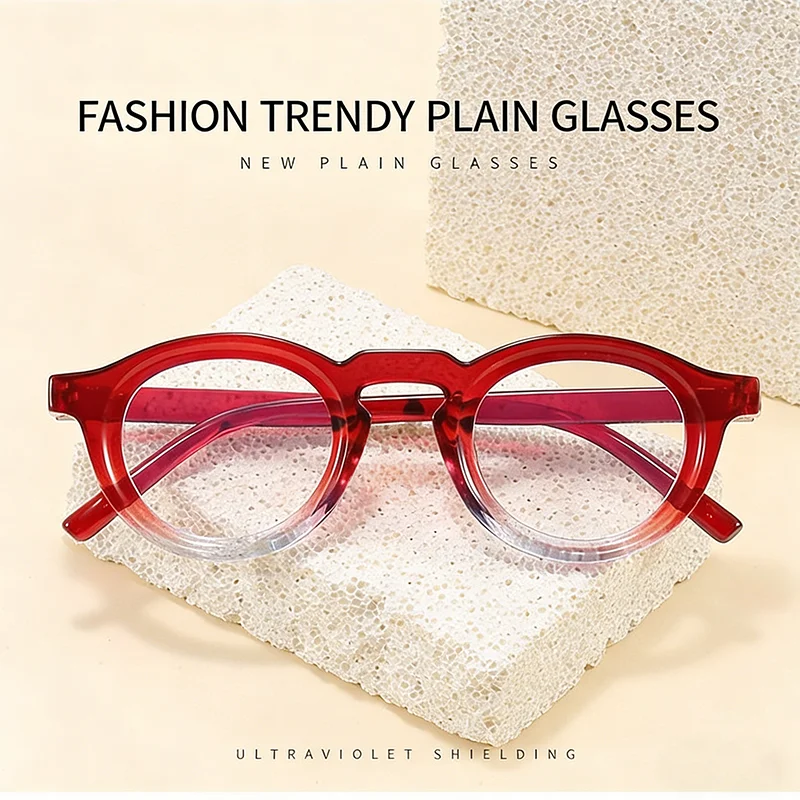 Europäische und amerikanische Retro-Brille mit kleinem runden Rahmen, einfache und modische, stilvolle und trendige Brille für Männer und Frauen 8544 – Detail 5