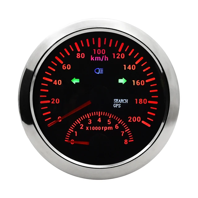 LAN Compteur Kilométrique Pour Bateau 85Mm Compteur De Vitesse Gps 200 Km /  H Odomètre Étanche Pour Bateau Voiture Yacht Moto - Cdiscount Sport