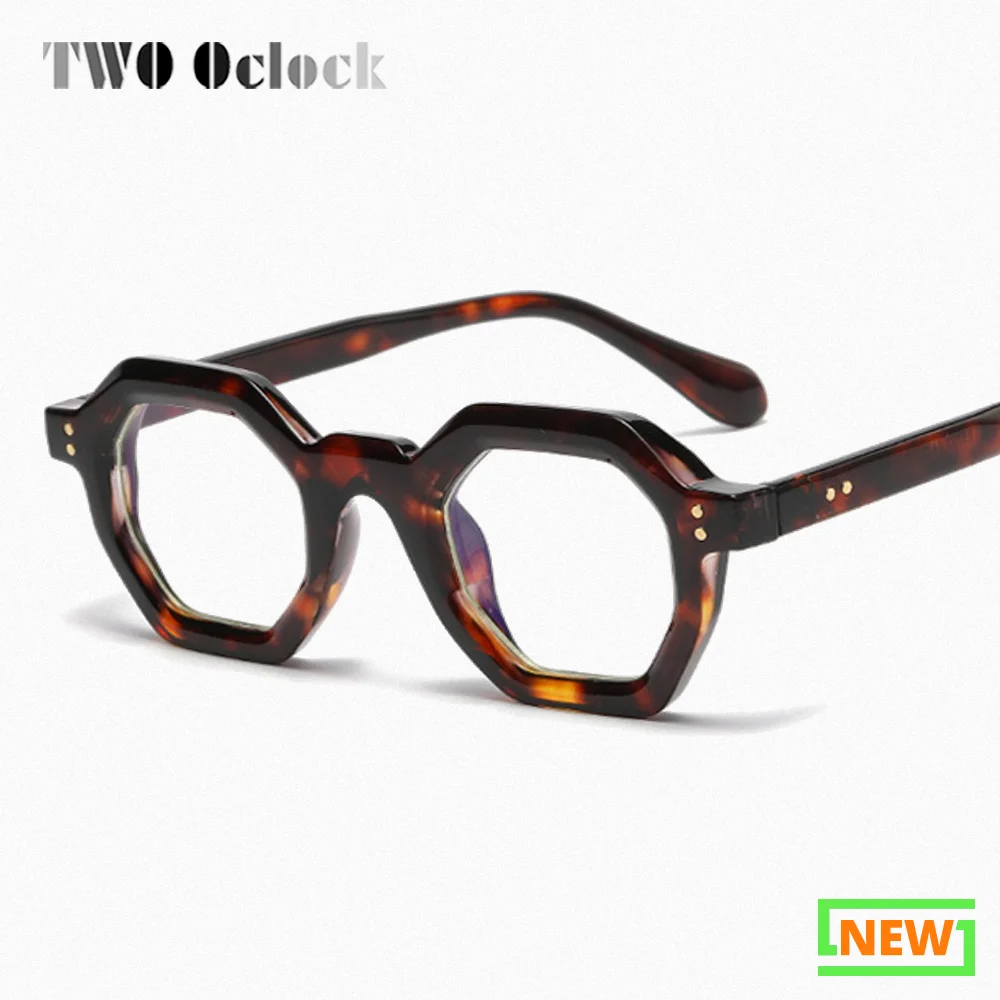 Vintage Sunglasses Unisex Eyeglass Frames with Replaceable Lens Hexagon Retro