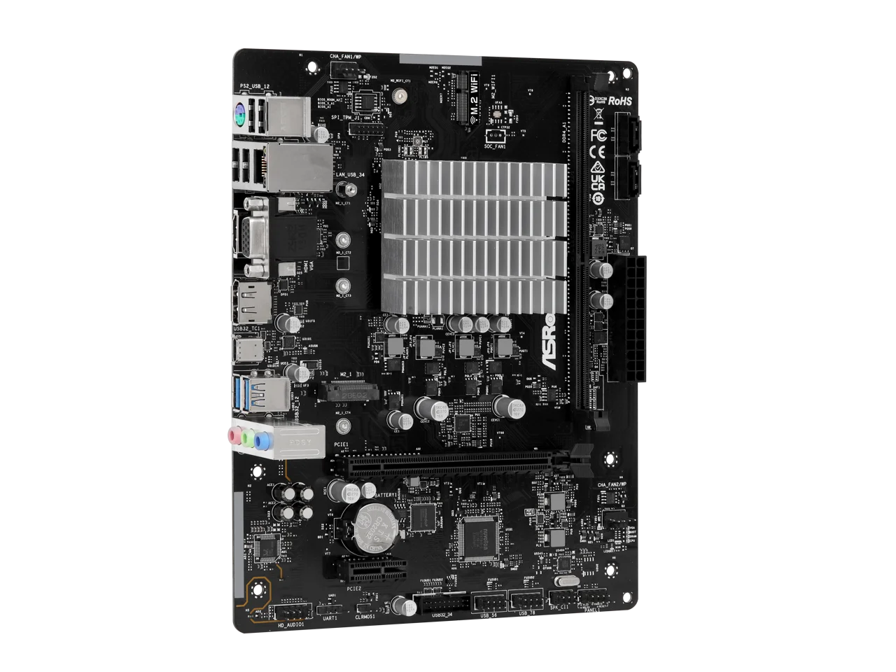 ASRock ũ ATX (280) -, 1 DDR4 DIMM, 2 SATA3, 1 M.2   ھ μ, N100 (ִ 3.4 GHz),.1