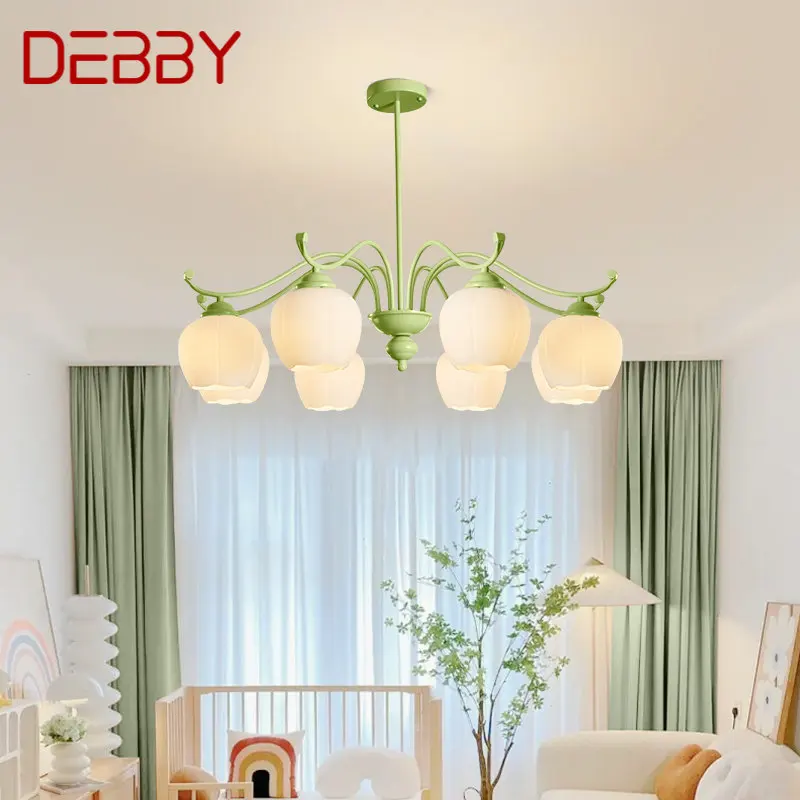 

TEMAR Modern Ceiling Chandelier Fixtures Flesh Creative Decor LED Pendant Light for Home Bedroom