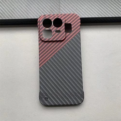 Matte Carbon Fiber Texture Ultra - Thin Borderless Back Cover - Realme Neo 8 (Black red)