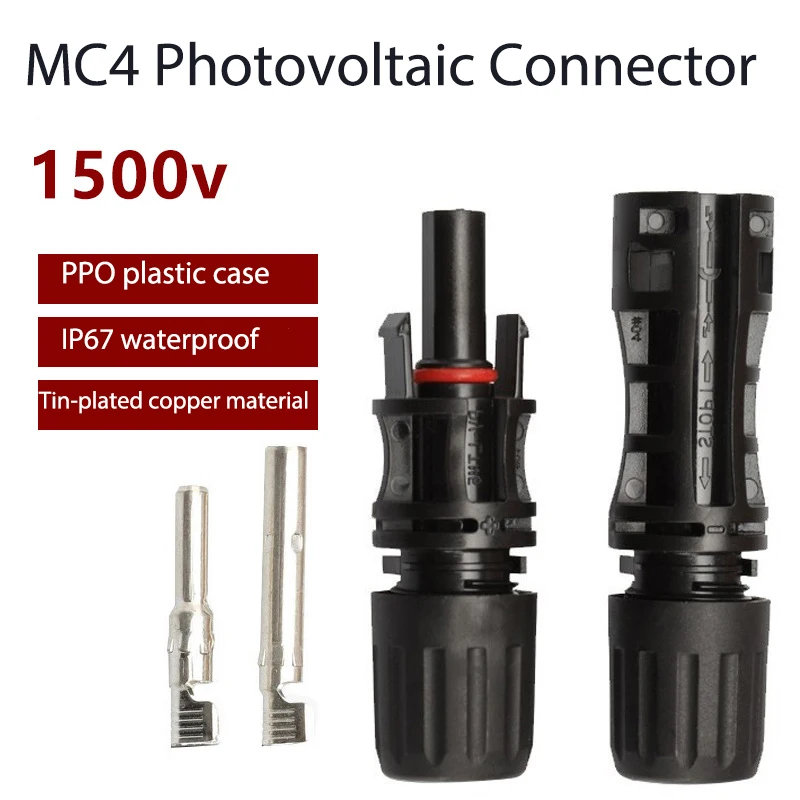 Connettore Multi-Contatto 4 Pannello Solare 30A 1500V Per Cavo Fotovoltaico 2.5/4/6Mm Maschio E Femmina Per Connessione Sistema
