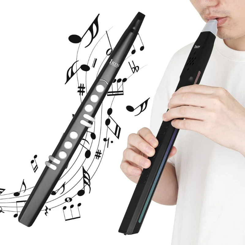 Saxophone Musical Instrument Built-in 13 Musical Instrument Tones Mini Electronic Wind Instrument Set with Rechargeable Battery and Removable Nozzle