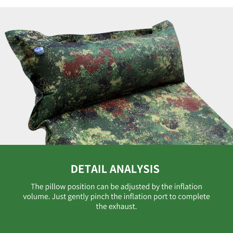 Outdoor Waterproof automatic Inflatable Camping Mattress Pad Connectable Sponge Insulated Sleeping Pad for Camping