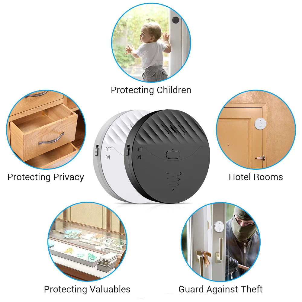 Camluxy Tuya WiFi Window Alarm Glass Break Sensor Alarm 130dB Anti-Theft Vibration Detector For Home Door Window Security security alarm,wireless alarm,smart siren alarm