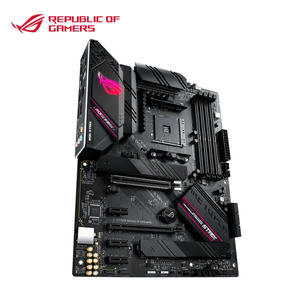 

Материнская плата ASUS ROG STRIX B550-F GAMING AM4 с поддержкой Ryzen 7 PRO 3700 4750G 4750GE 5750G 5750GE AMD B550 4x DIMM макс. 128 ГБ DDR4