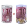 Metal Money Box Tinplate Material for Creative Euro Dollar Shaped Saving Money B 5