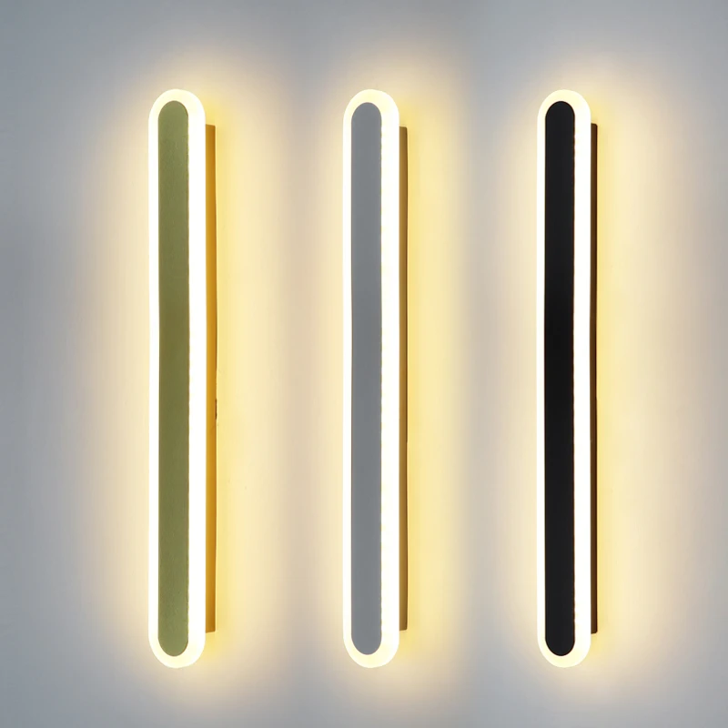 

Modern Minimalist Strip Wall lamp Dedroom Dedside Living room balcony corridor Nordic simple personality creative LED wall lamp