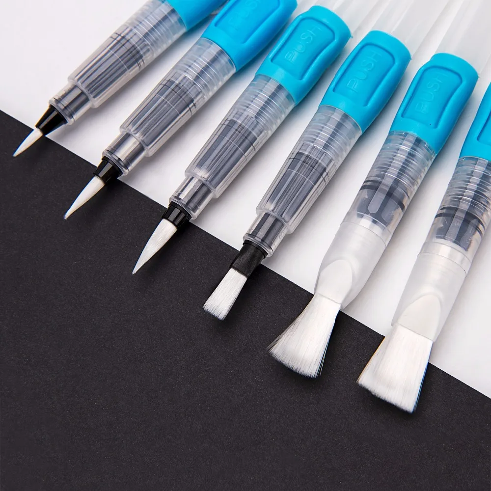 1/3/6Peices Refillable Paint Brush Water Color Brush Soft Watercolor Brush Ink Pen for Painting Calligraph Drawing Art Supplies - Image 6