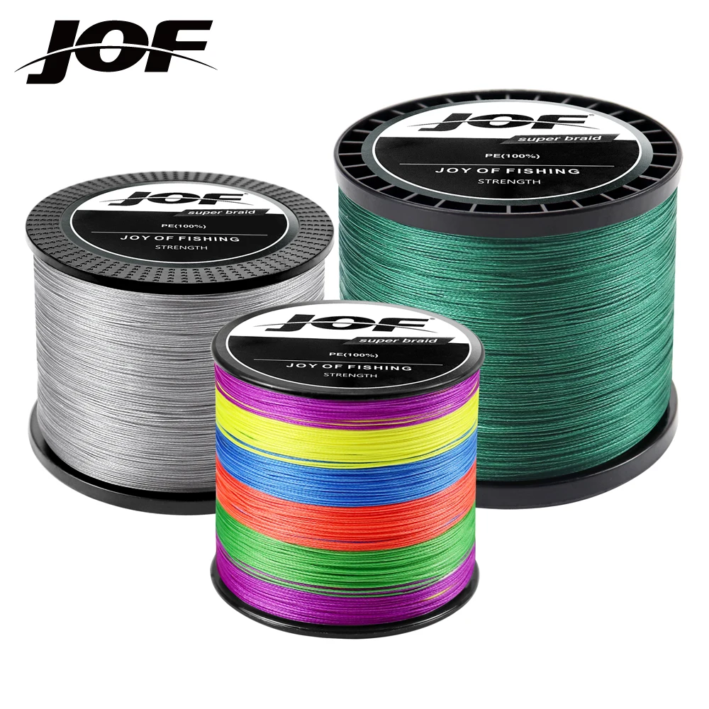 

JOF 8 Strands 1000M 500M 300M Braided Fishing Line Multifilament Pesca Carp Super Strong Weave Sea Saltwater Extreme 100% PE