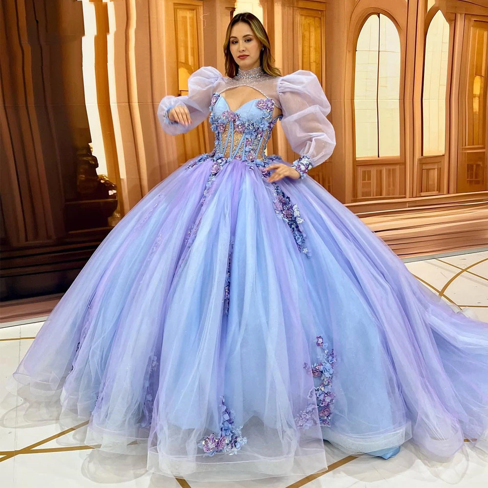 

ANGELSBRIDEP Lilac Beading Appliqued Quinceanera Dresses With Jacket Ball Gown Formal Party Princess Sweet 16 Dress Corset