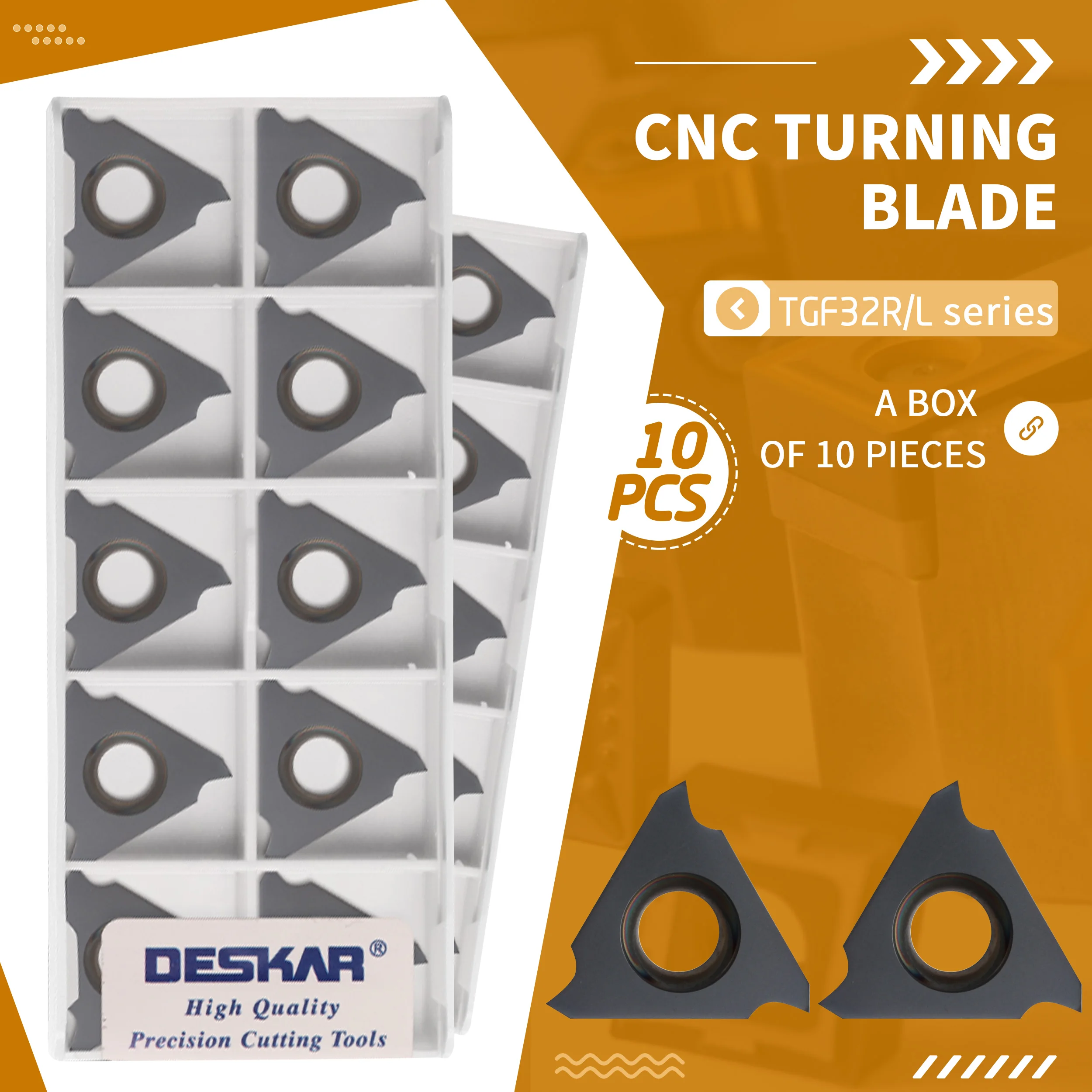 

Треугольная твердосплавная пластина TGF32R/TGF32L 130/135/140/145/150/155/160/165/170/175/180/190 LDA для токарного станка с ЧПУ