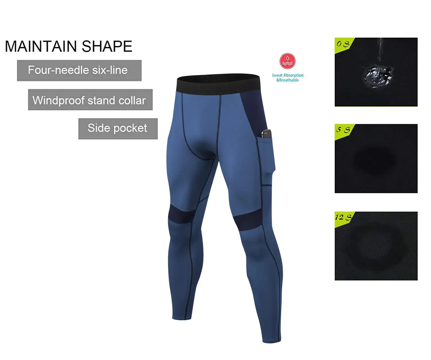 2 Pack Men Compression Pants Workout Running Basketball Compression Tights Gym with Pockets Quick Dry x