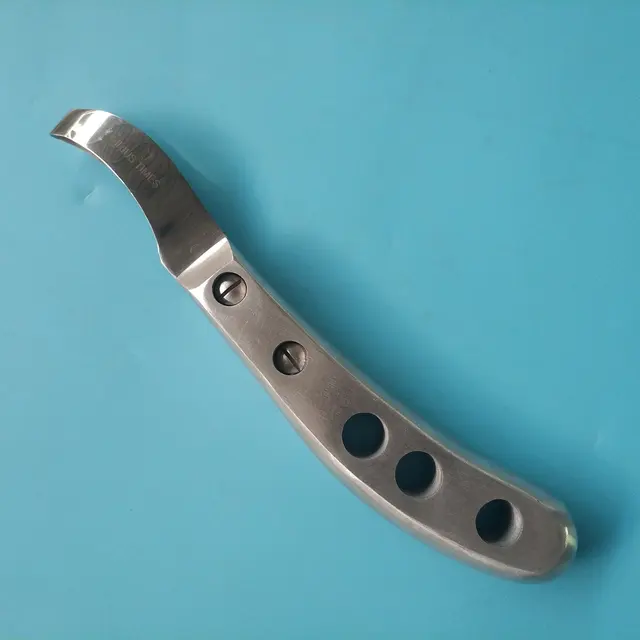 Loop  Hoof Knife  with Aluminium Alloy Handle, Horseshoes Repairing Tools Farrier Tools, Hoof Trimming， 3