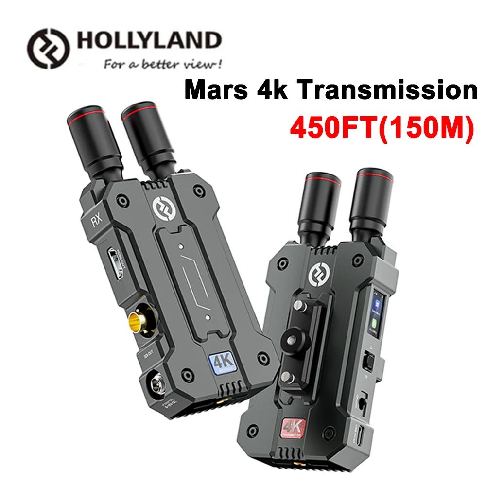 

Hollyland Mars 4K UHD Wireless Video Transmission System 450ft SDI&HDMI APP Monitoring 66ms Latency for Camera Smartphone