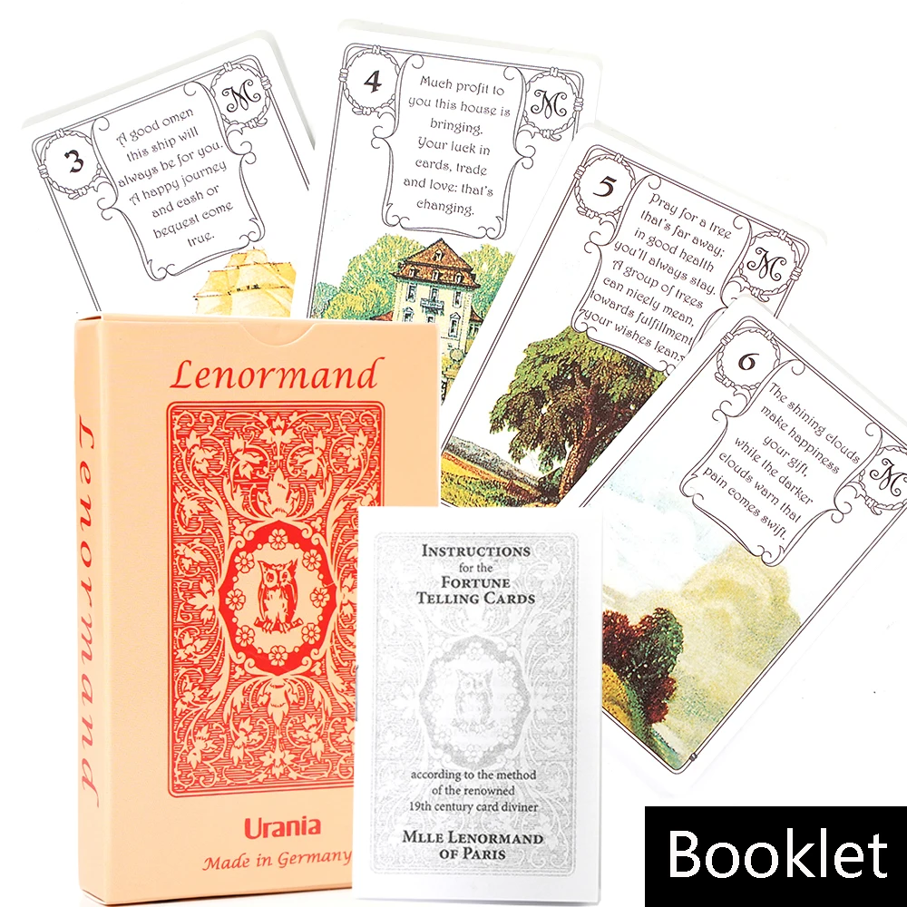 

Lenormand Urania JMC Red Owl Tarot Deck Fortune Telling Cards Esoteric AGM Oracle Cards