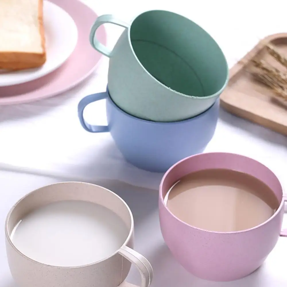Description Picture 5 of itemWheat Straw Milk Cup European Style Coffee Tea Mug Simple Breakfast Drinking Cup Eco-friendly Drinkware