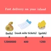Animal Crossing New Horizons Golds/Pearls/Fish Baits/Materials/Bells/Nook Miles Tickets 1