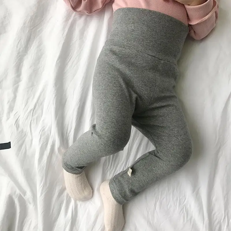 Autumn Spring Baby Girl Leggings Cotton Baby Boys Ribbed Full Length Infant Kids Clothes Skiny Pants Children Casual Trousers 2