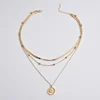 Collier rond à trois couches en argent Sterling 925 pour femmes, chaîne serpent Simple, breloque boule, cadeau de fête, bijoux exquis pour femmes