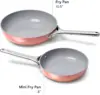Nonstick Ceramic Mini Fry Pan (1.05 qt, 8") - Non Toxic, PTFE & PFOA Free - Oven Safe & Compatible with All Stovetops (G 3